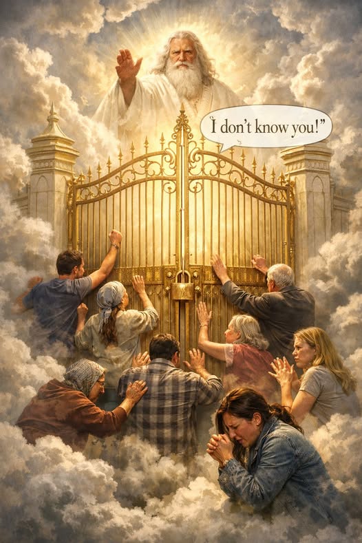 Piotr przy bramie do Raju
