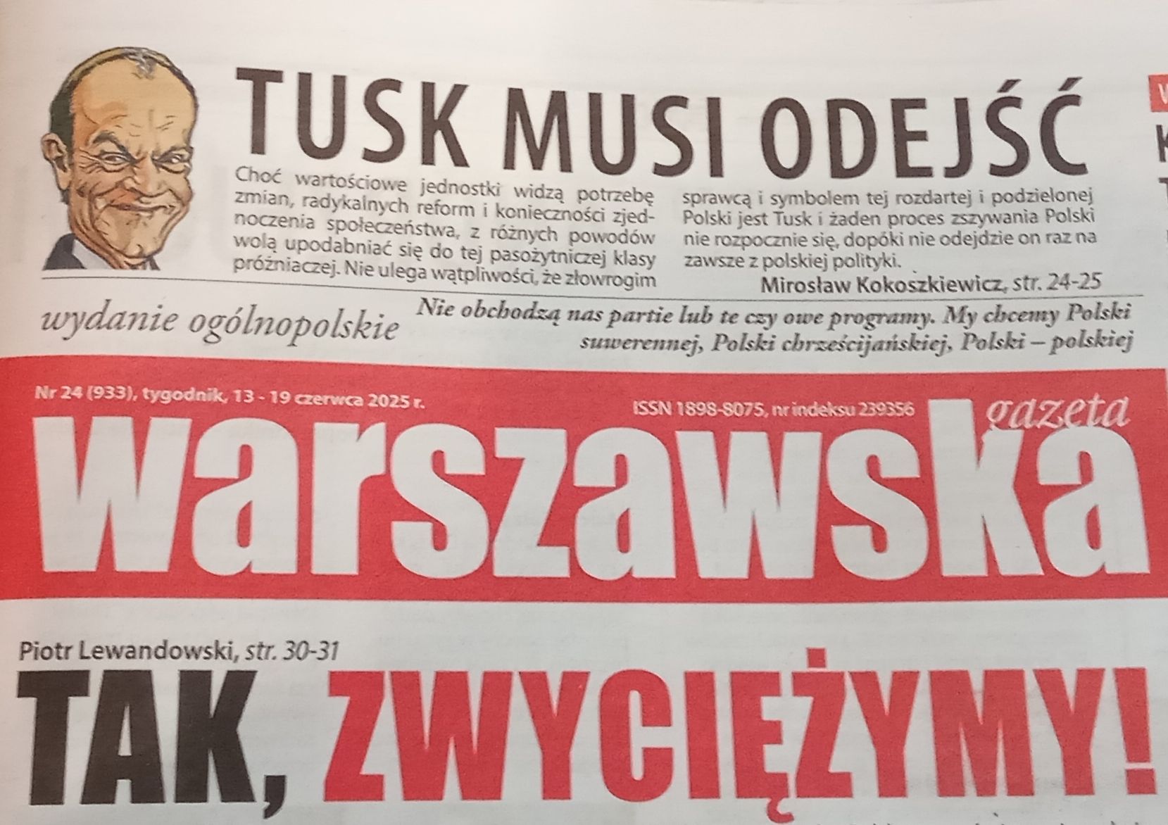 Tusk nysi odejść