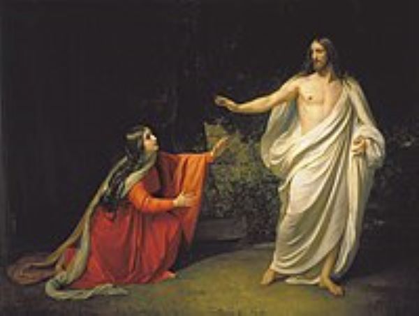 Maria Magdalena z Jezusem po Zmartwychwstaniu