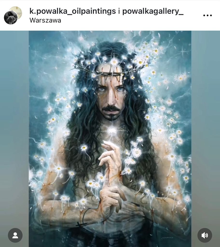 Michał Szpak małpujący Pana Jezusa...