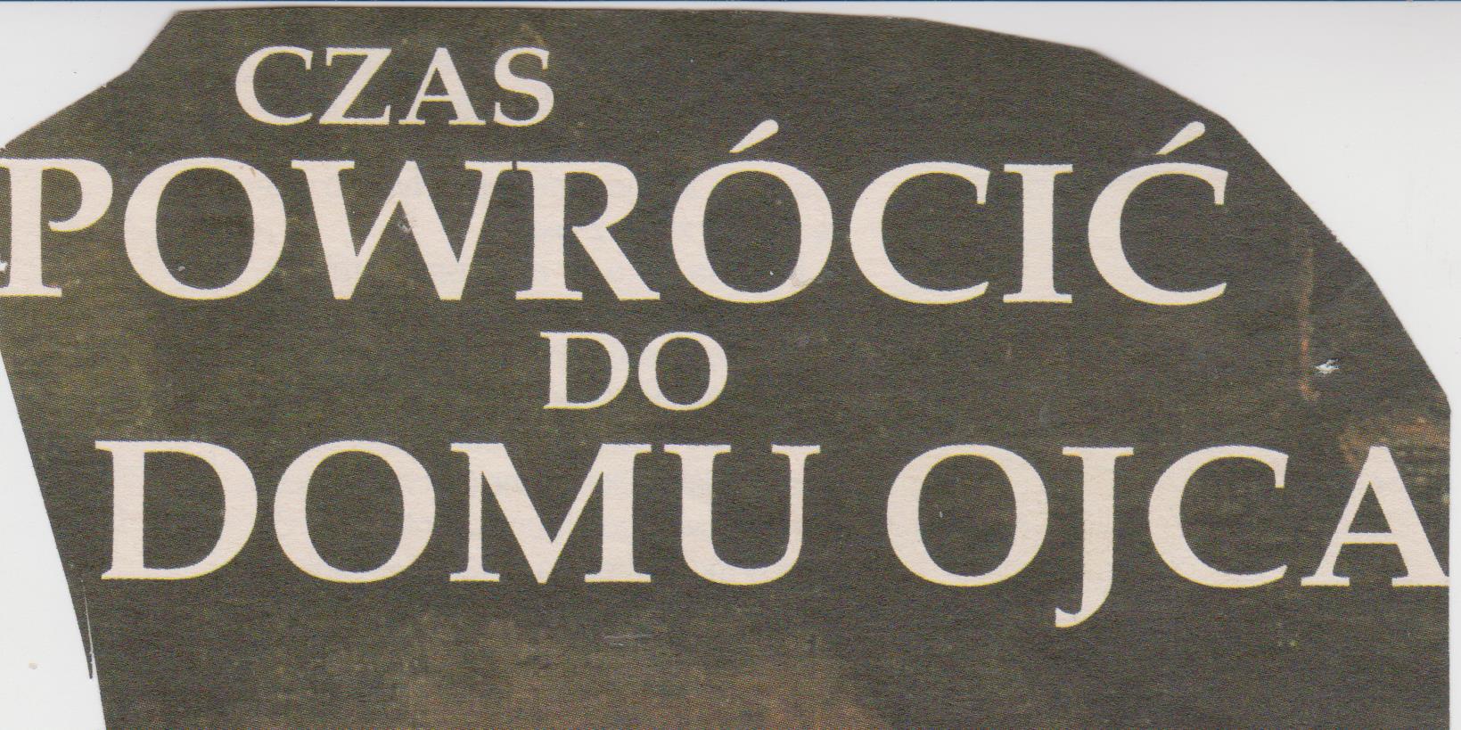 Czas powrócić do Boga